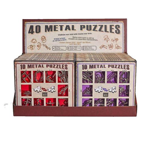 Metal Puzzles - Box with 16 sets